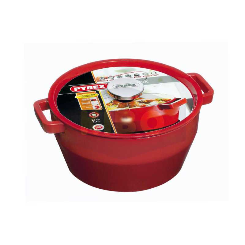 Faitout rond rouge Slowcook Ø24cm