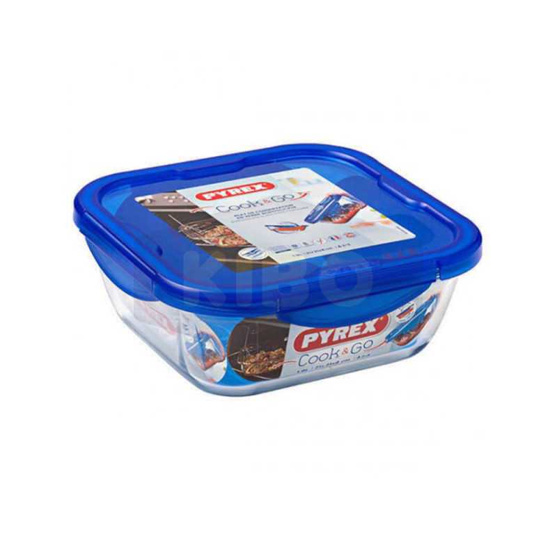 Boite de conservation carrée en verre avec couvercle hermétique Cook &Go 1