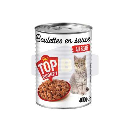 Boulettes en sauce au buf pour chat 400g