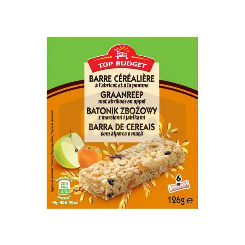 Barre de céréales à l'abricot et pomme 125g