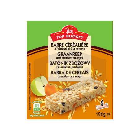 Barre de céréales à l'abricot et pomme 125g