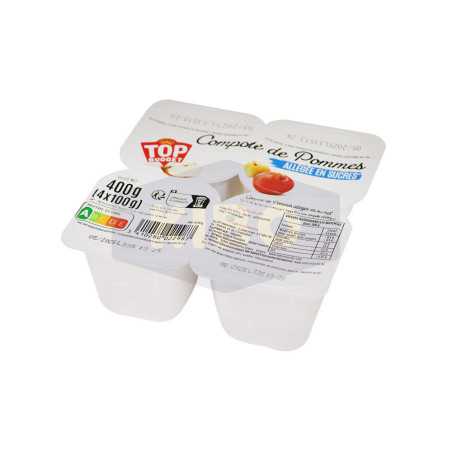 Compote de pomme allégée en sucre 100g