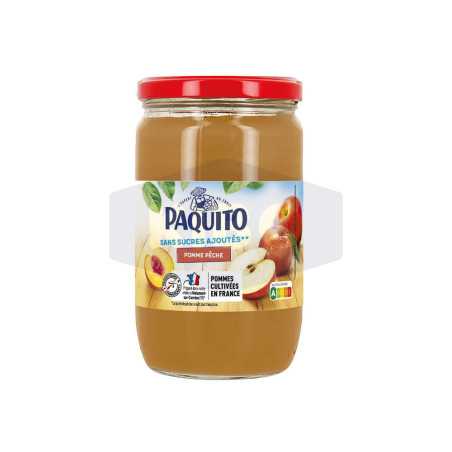 Purée de pomme pêche zéro sucre en bocal 680g