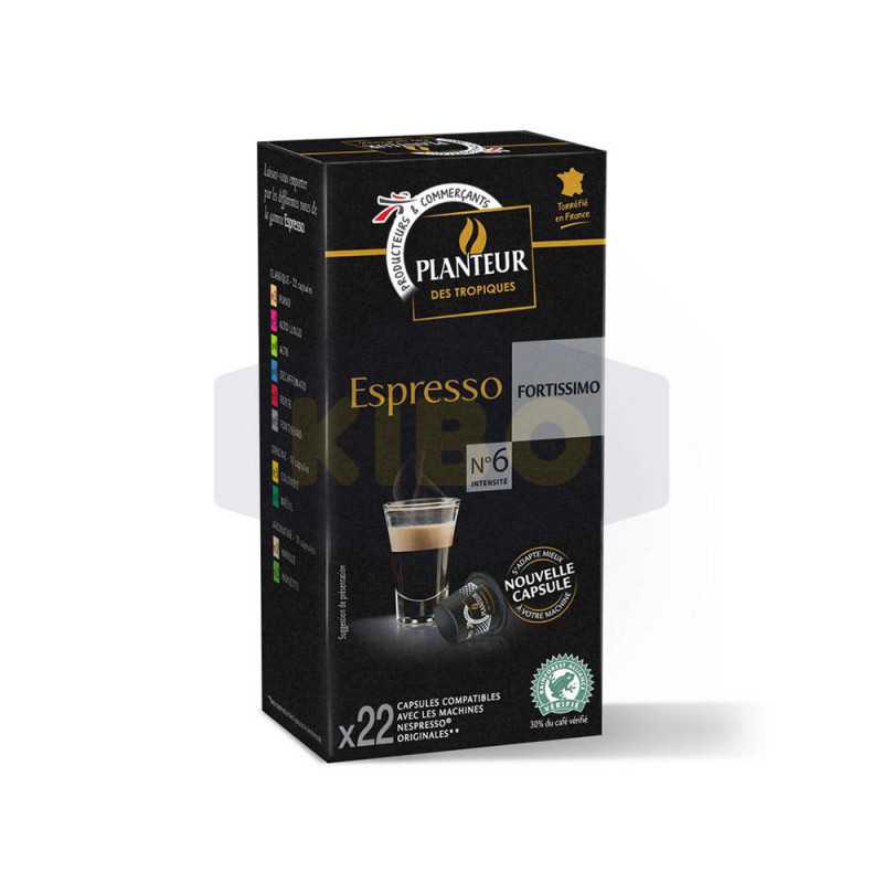 22 capsules café espresso fortissimo 114g
