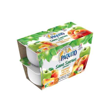 Purée de fruits pomme pêche abricot sans sucres ajoutés 4x100g