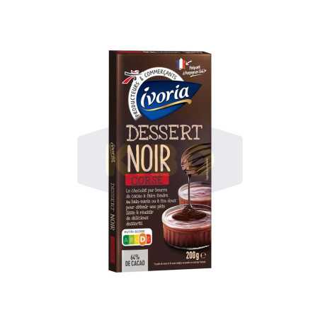 Tablette de chocolat noir dessert corsé 200g
