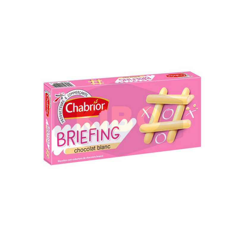 Biscuits bâtonnets briefing chocolat blanc 150g