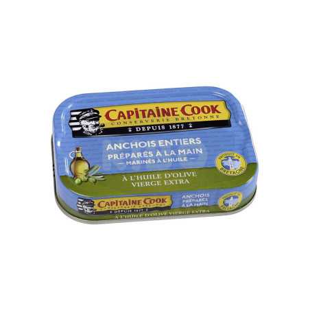 Anchois entier à l'huile d'olive vierge extra 66g