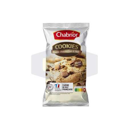 Cookies double chocolat au lait et noir maxi Chunks 200g