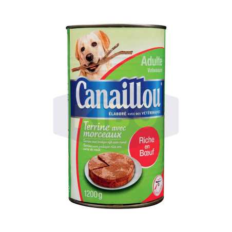 Terrine riche en buf pour chien adulte 1230g