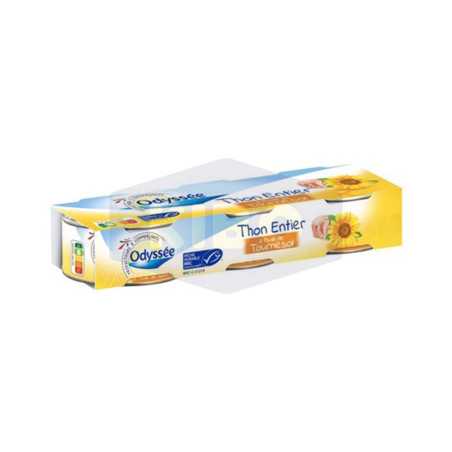 Thon entier à l'huile de tournesol 3x52g